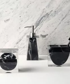 Kassatex Black & Acrylic Toothbrush Holder Bathroom Accessories 2 Kassatex Black & Acrylic Toothbrush Holder Bathroom Accessories