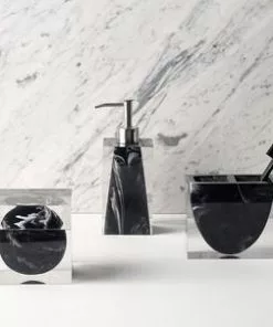 Kassatex Black & Acrylic Tissue Holder