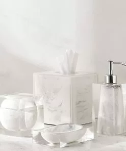 Kassatex White & Acrylic Tumbler Bathroom Accessories