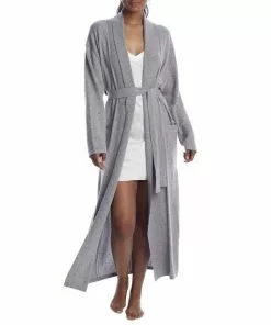 Gifts By Recipient Cashmere Grey Long Wrap Robe By Arlotta