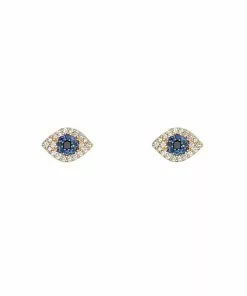 Vintage La Rose 14k Gold Evil Eye Studs Gifts By Recipient