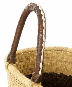 Swahili Modern Color Block Brown Shopping Tote