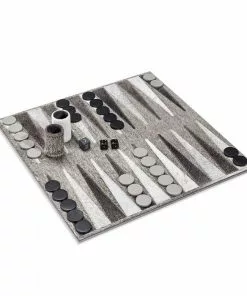 Interlude BACKGAMMON SET GREY HIDE Gifts By Occasion