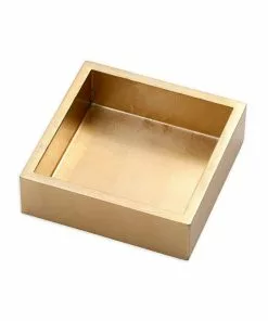 Caspari Gold Lacquer NAPKIN HOLDERs (Available In 3 Sizes) Gifts By Occasion