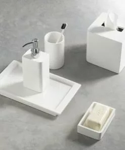 Kassatex White Lacquer Tray Trays