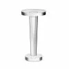 Interlude SIDE TABLE ROUND TAPERED BASE CLEAR ACRYLIC Side Tables