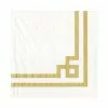 Caspari GOLD WHITE RIVE PAPER LUNCH NAPKIN
