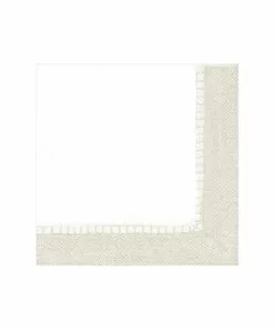 Caspari PAPER COCKTAIL NAPKIN LINEN NATURAL