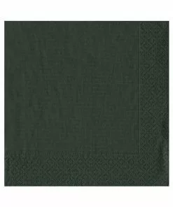 Caspari BLACK GROSGRAIN PAPER LUNCH NAPKIN Gifts By Occasion