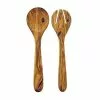 Be Home Gifts By Occasion SALAD SERVING SET OLIVE WOOD ROUND