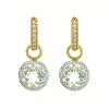 Jude Frances Provence Delicate Pave Trio Round Stone Earring Charms