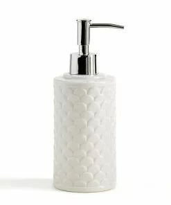 Kassatex Scalloped White Lotion Dispenser Host/Hostess